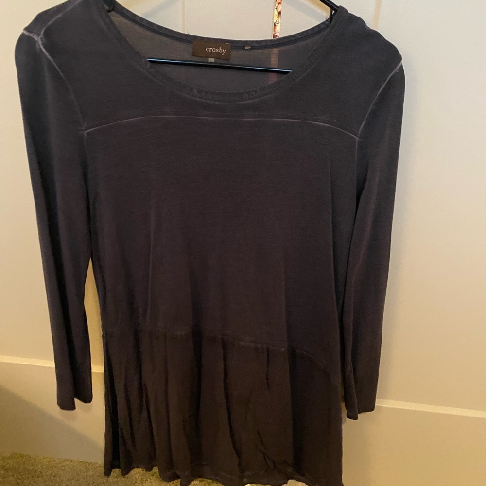 Womens 3/4 sleeve navy top